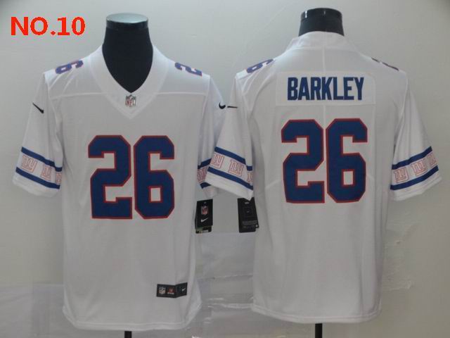  Men's New York Giants #26 Saquon Barkley Jersey NO.10;